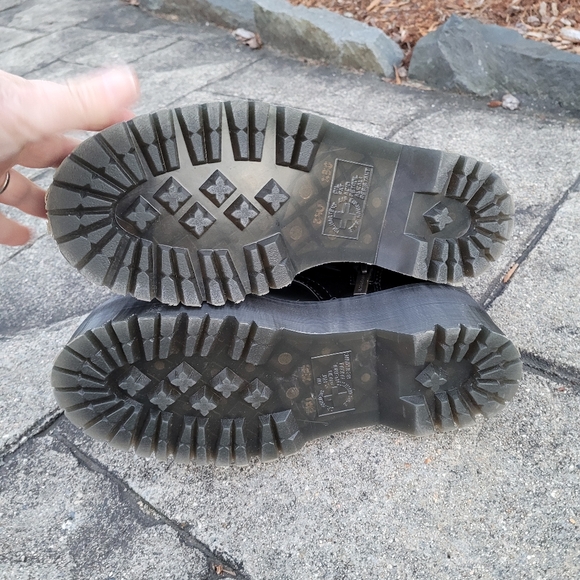 Dr. Martens Black Combat Boots with Yellow Laces - Picture 6 of 15